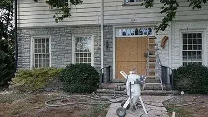 Photo after paint removal.