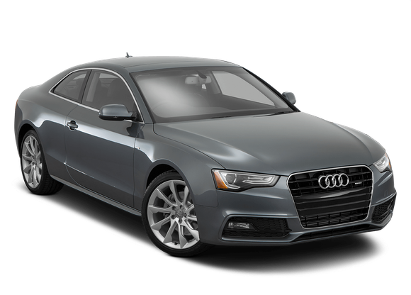 gray audi parked at angle