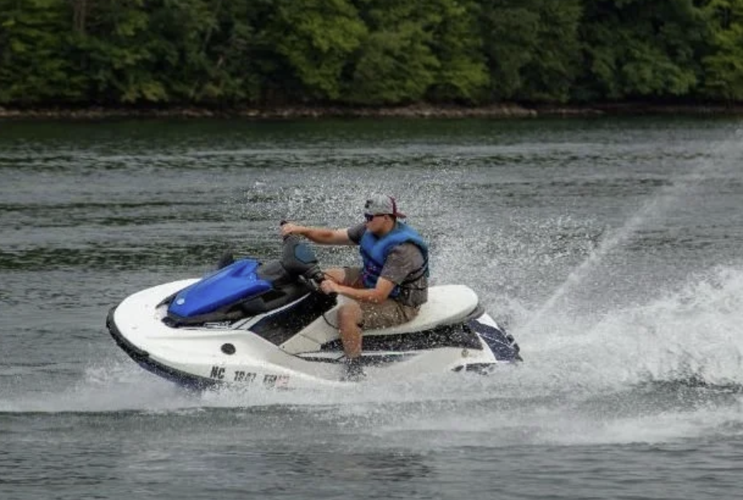 Jet ski on Nantahala Lake