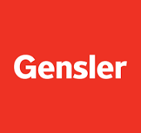 Gensler logo in white on a red background