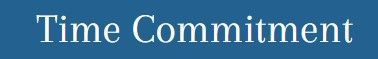 Blue header with the white text “Time Commitment”