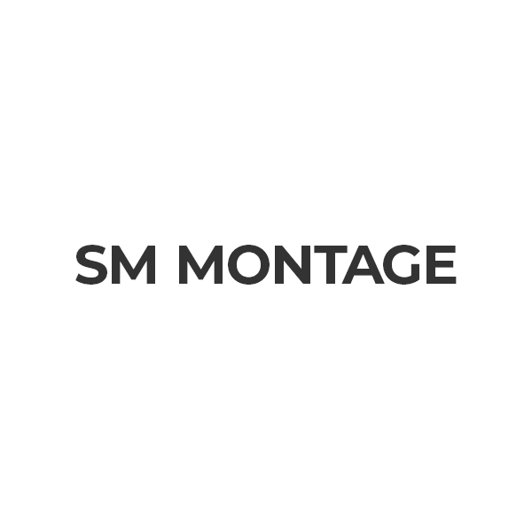 Det er et logo for en virksomhed kaldet sm montage.