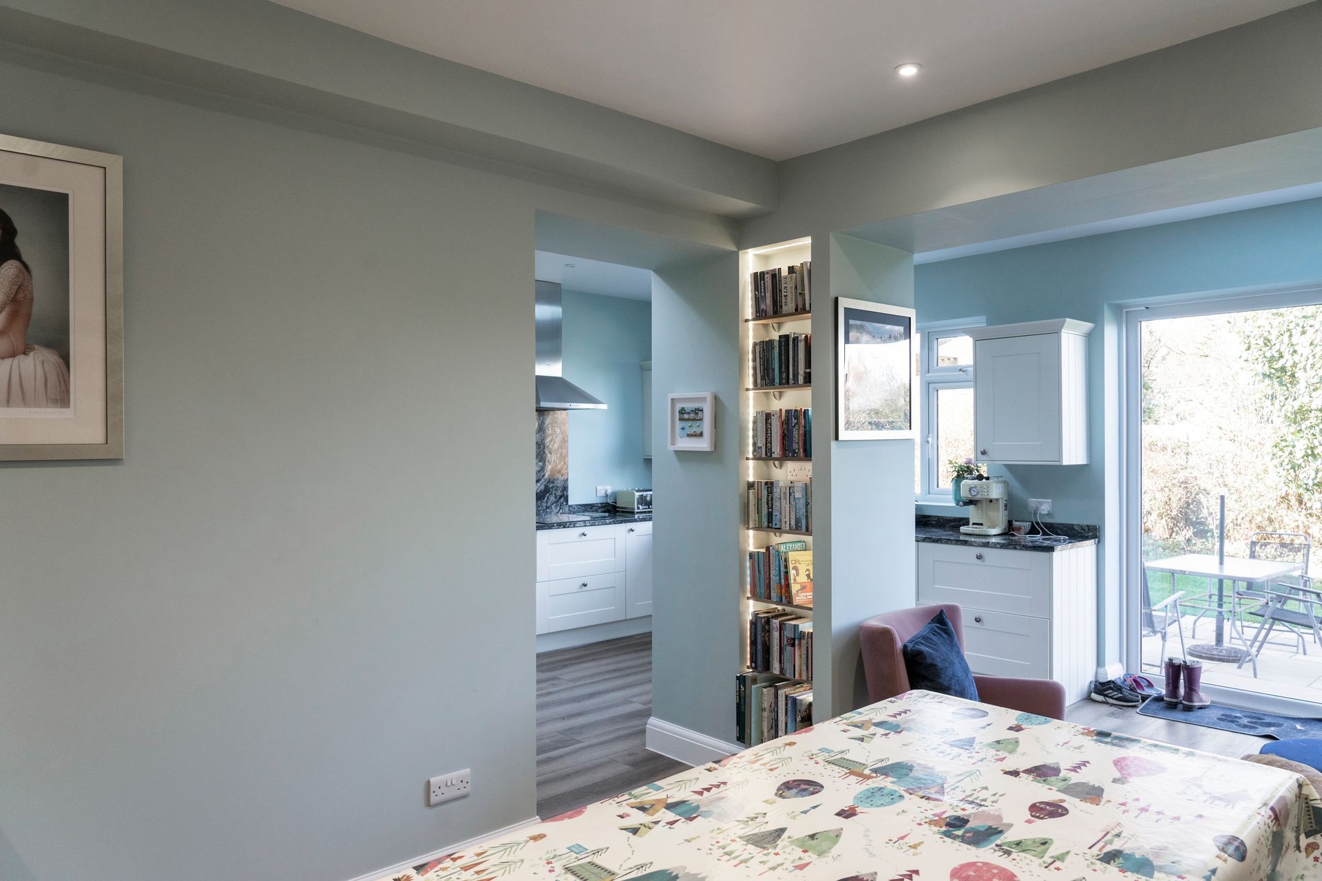 A home office with a desk , chair , computer and printer in a Retrofit Consultancy in Battle