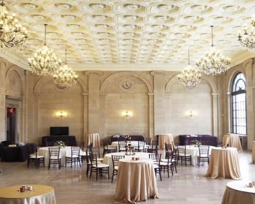 Ariel Pearl Center Events Room With Round Tables