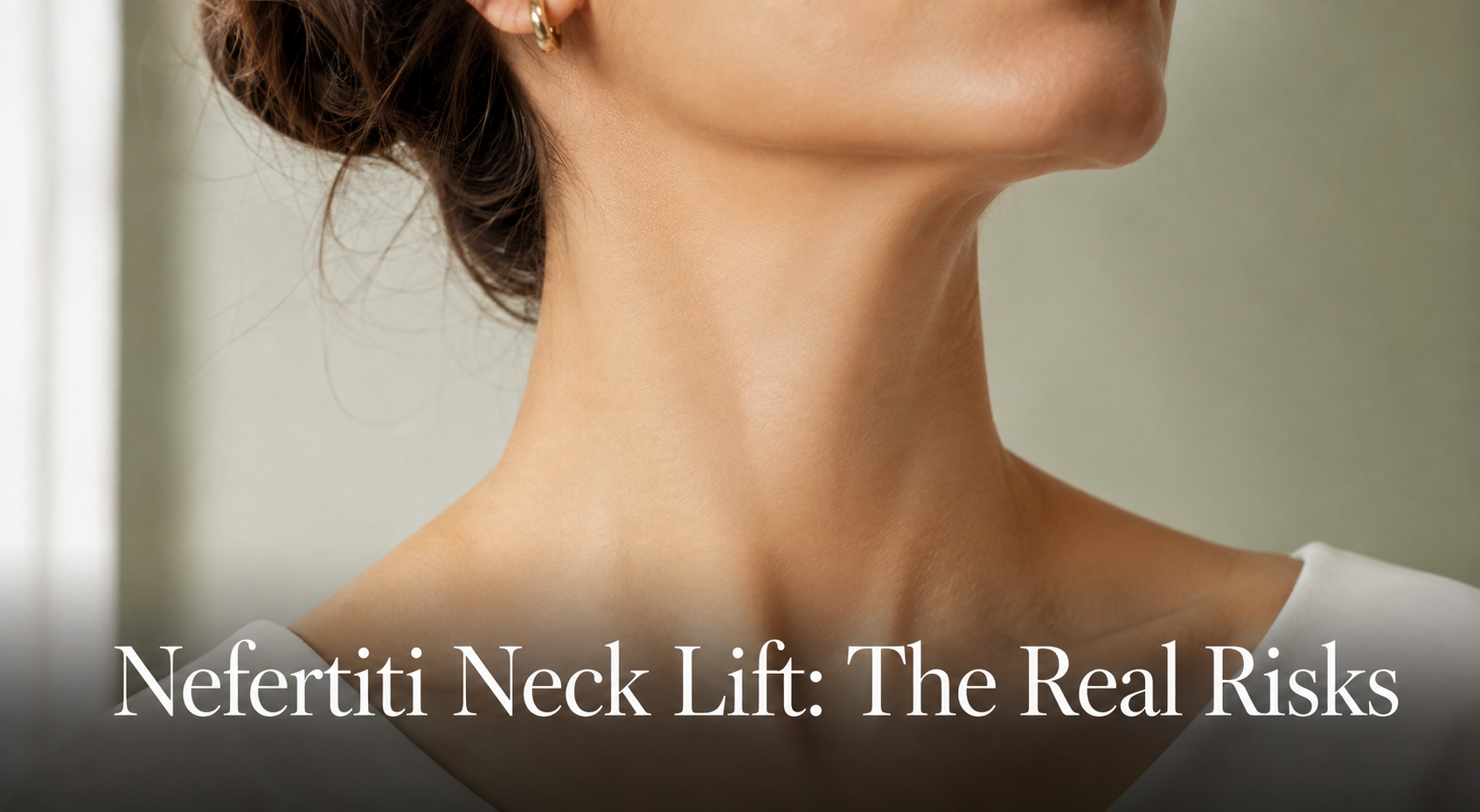 Close-up neck photo illustrating Nefertiti neck lift risks in Boca Raton
