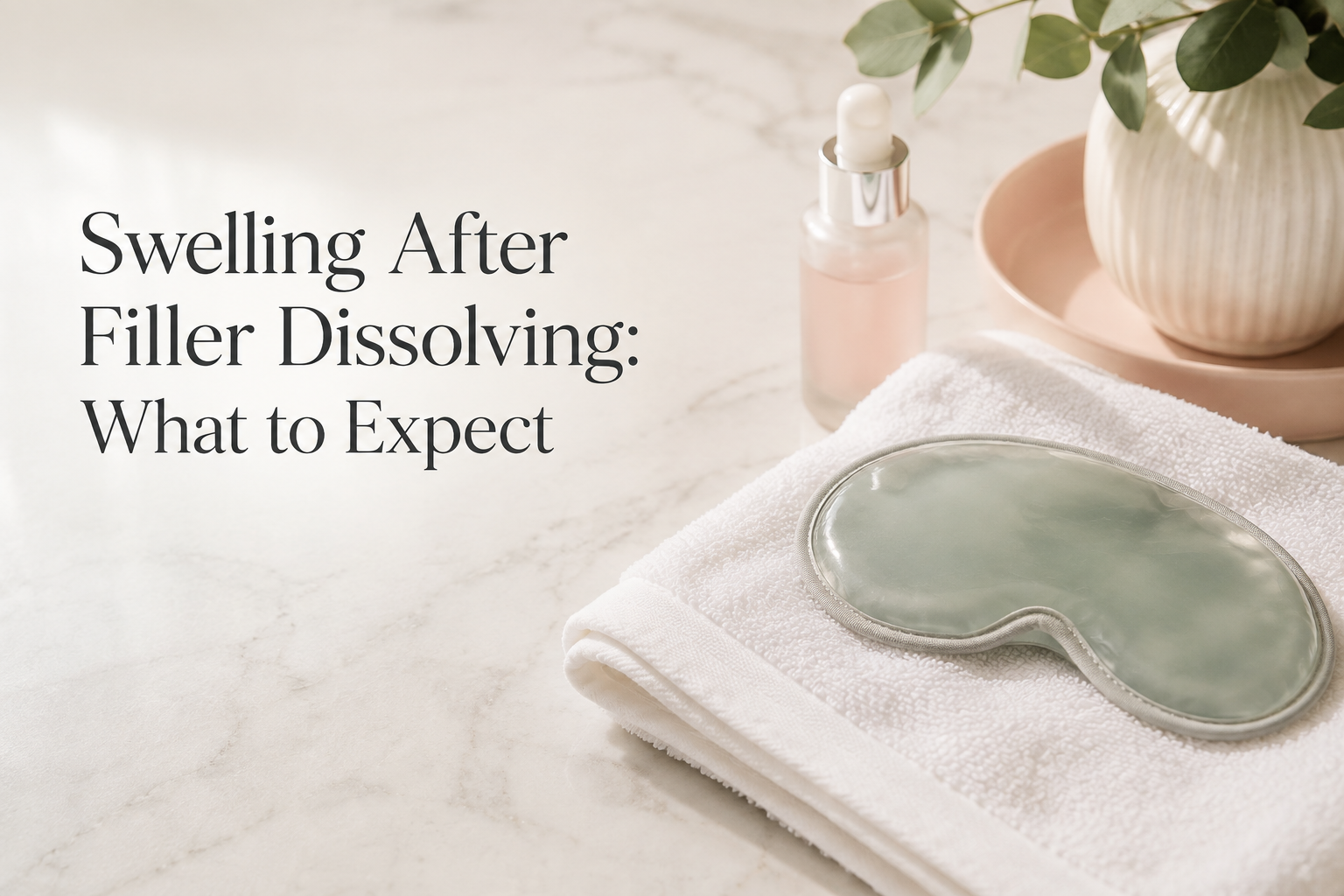 Cold compress and skincare items for filler dissolving swelling recovery