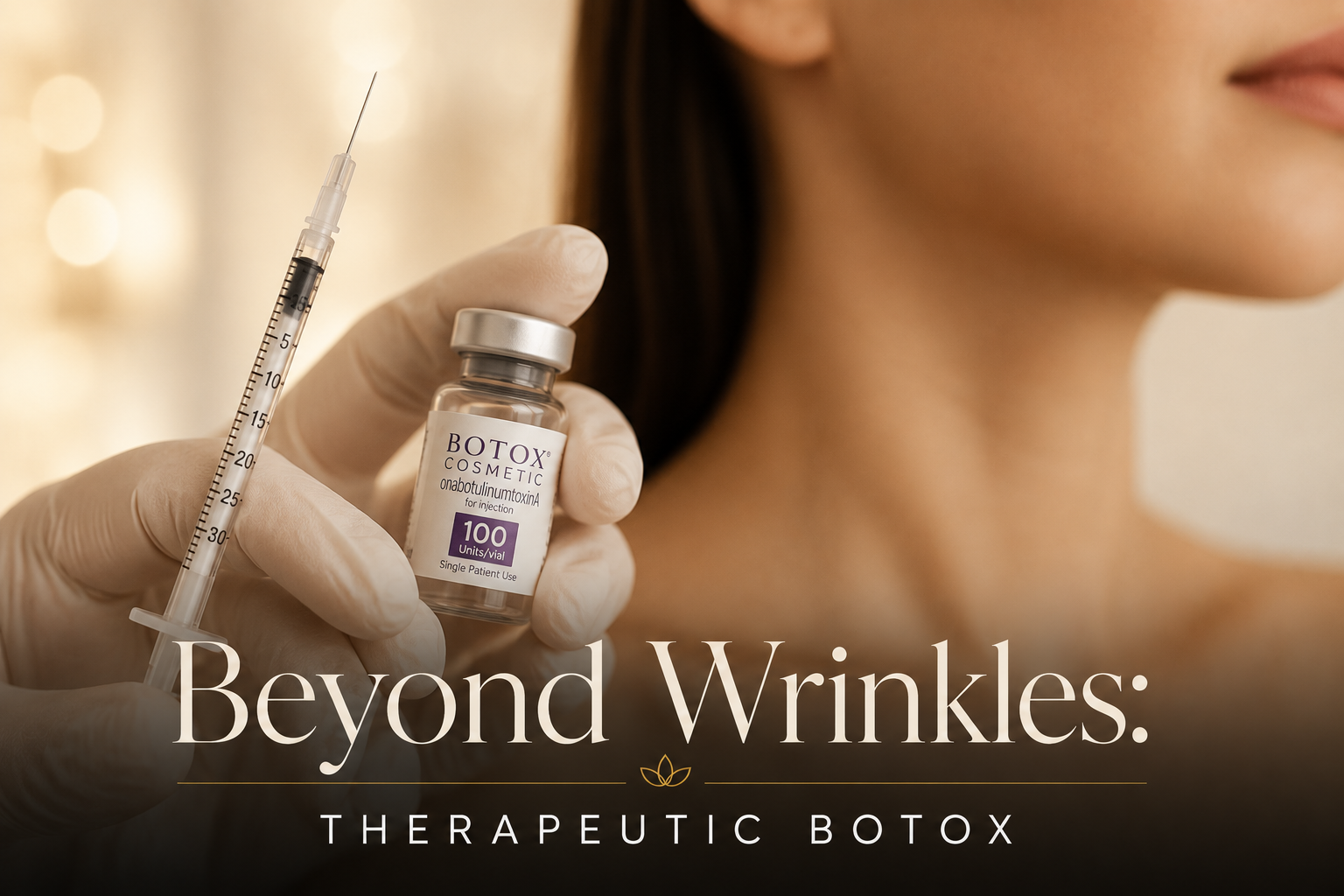 Close-up of Botox injection syringe representing therapeutic Botox treatments in Boca Raton
