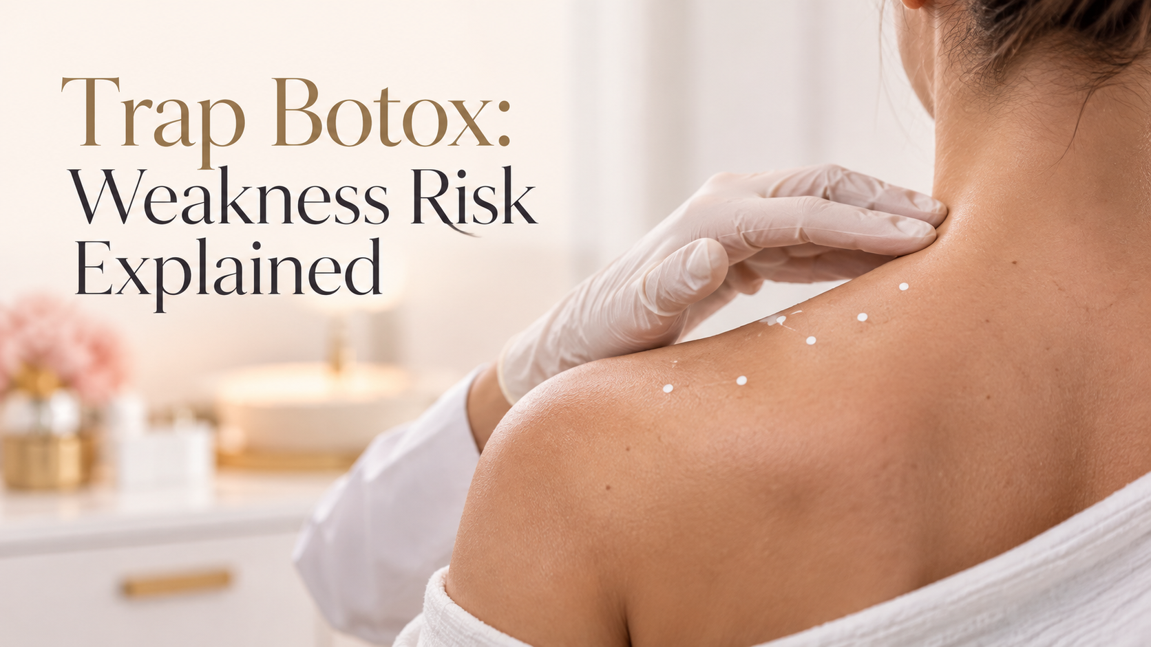 Shoulder area representing Trap Botox weakness risk explained in Boca Raton