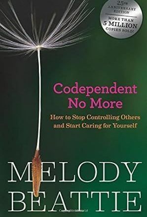 A dandelion is on the cover of a book by melody beattie.