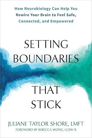 The cover of a book titled setting boundaries that stick.