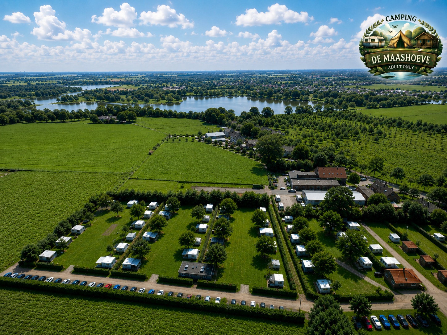 luchtfoto Camping de Maashoeve