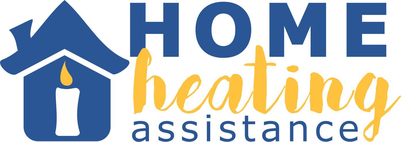A logo for home heating assistance with a house and a candle.