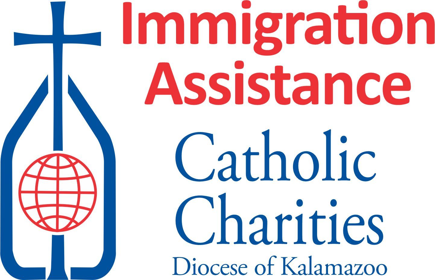A logo for immigration assistance catholic charities