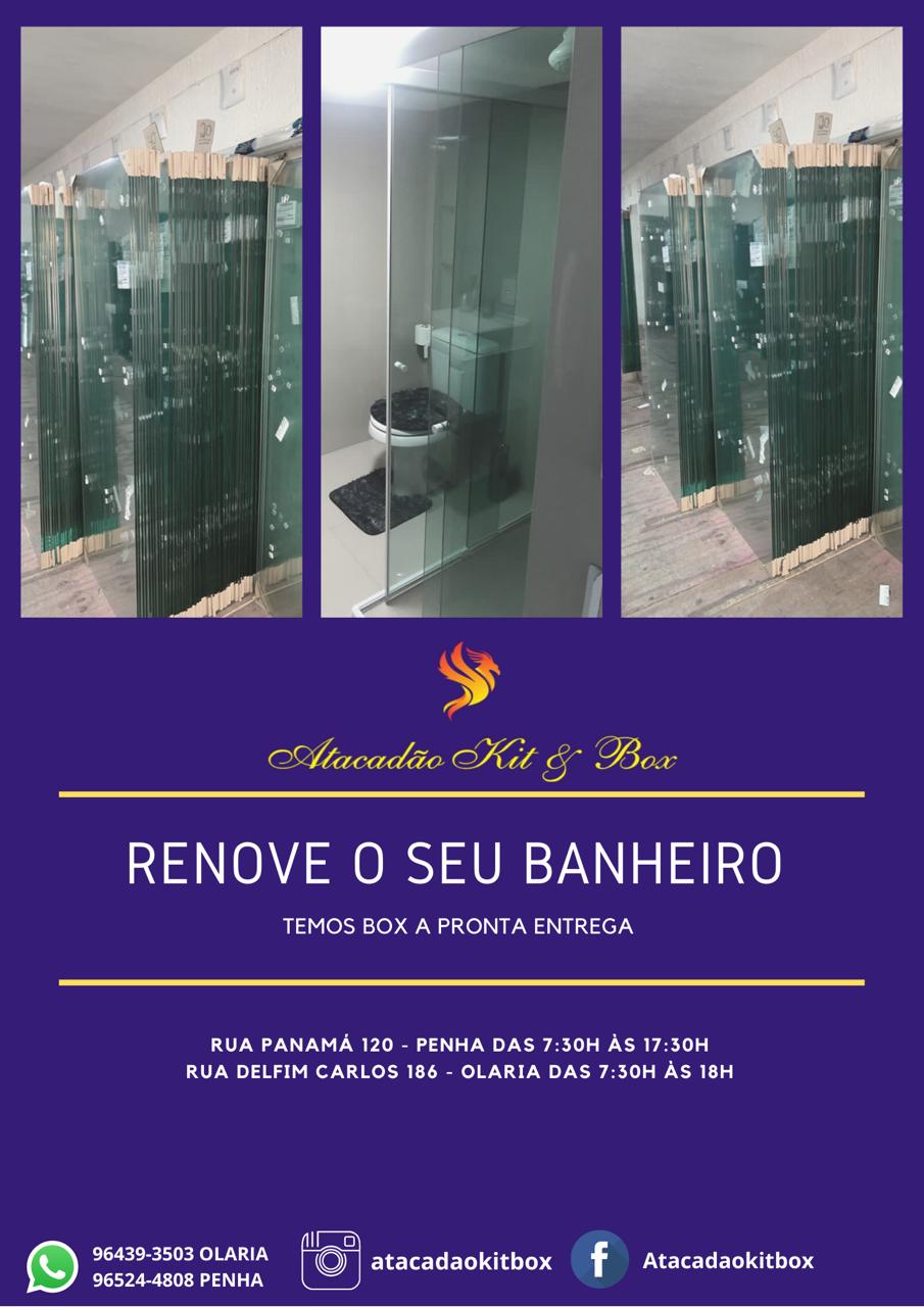 Envidraçamento no Banheiro - Atacadão Kit e Box