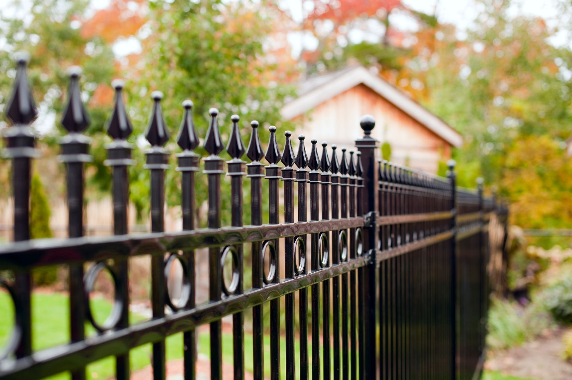 Black Steel Fence — Dayton, OH — B & B Fence & Decks LLC