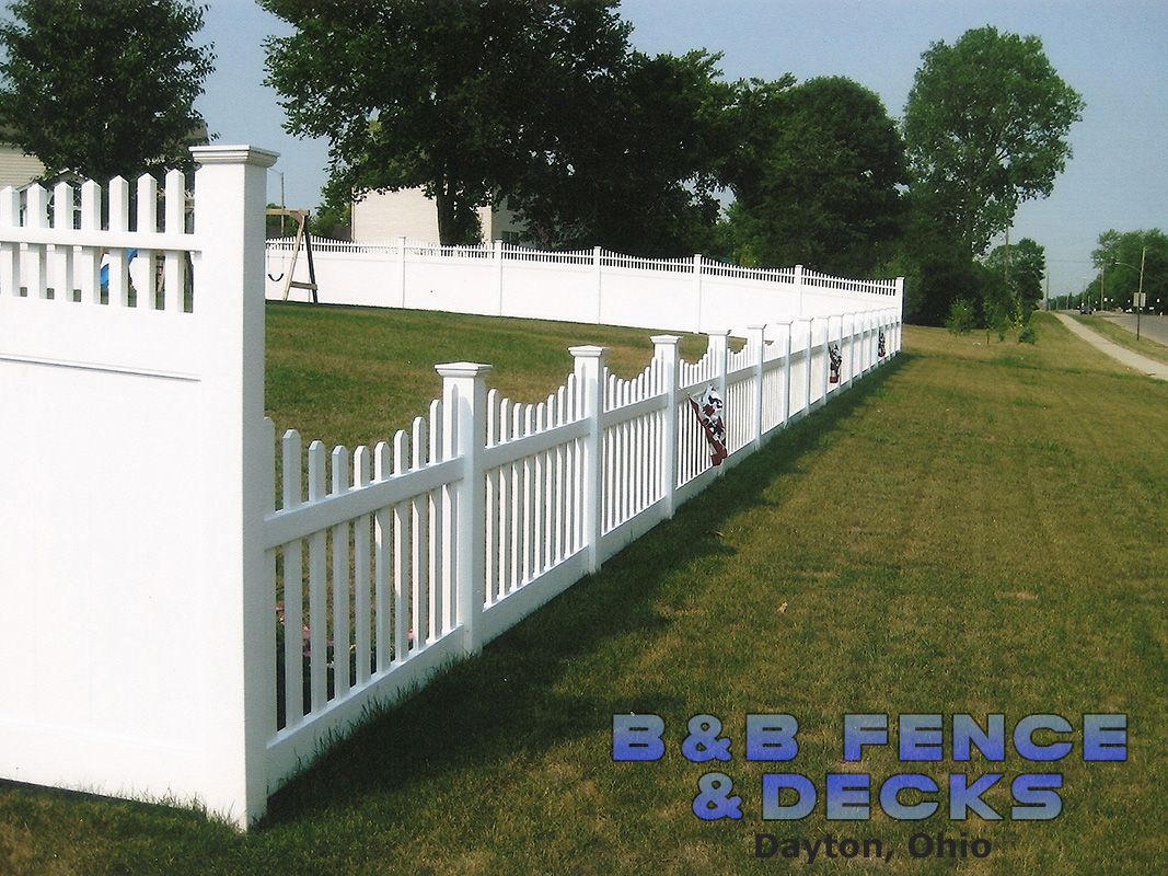 Small White Fence — Dayton, OH — B & B Fence & Decks LLC