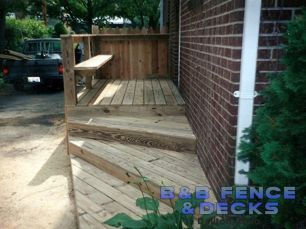 Wooden Deck With Stair — Dayton, OH — B & B Fence & Decks LLC