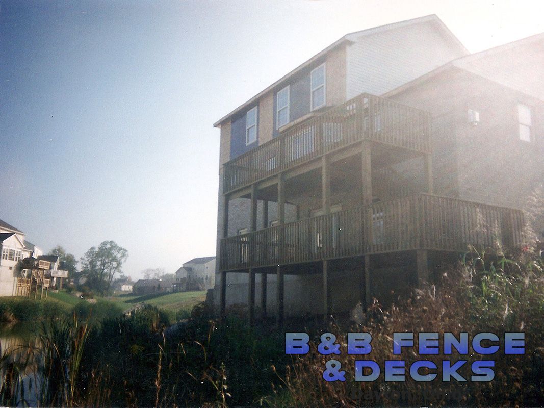 Big House With Large Deck — Dayton, OH — B & B Fence & Decks LLC