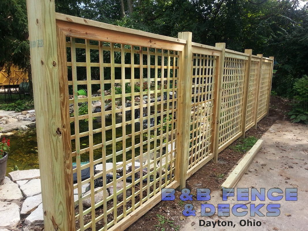 Wooden Trellis Fence — Dayton, OH — B & B Fence & Decks LLC