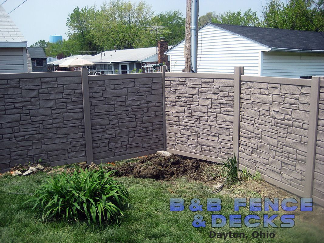 Concrete Fence — Dayton, OH — B & B Fence & Decks LLC