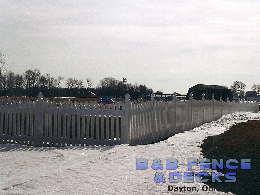 White Picket Fence — Dayton, OH — B & B Fence & Decks LLC