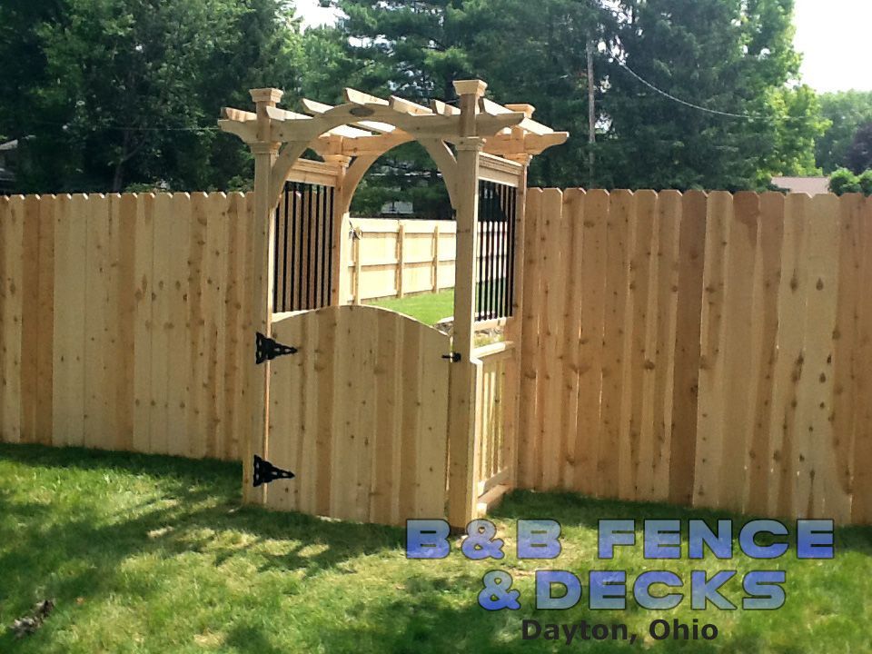 Wooden Fence With Gate — Dayton, OH — B & B Fence & Decks LLC
