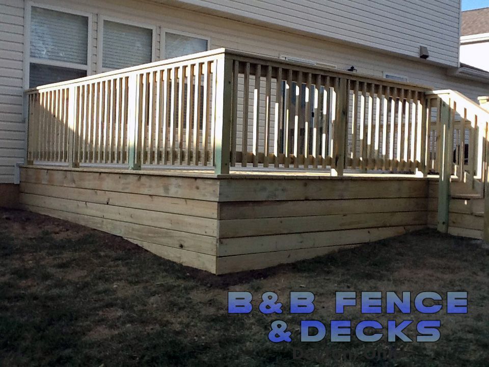 Deck With Fence — Dayton, OH — B & B Fence & Decks LLC