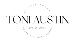 A black and white logo for toni austin style house