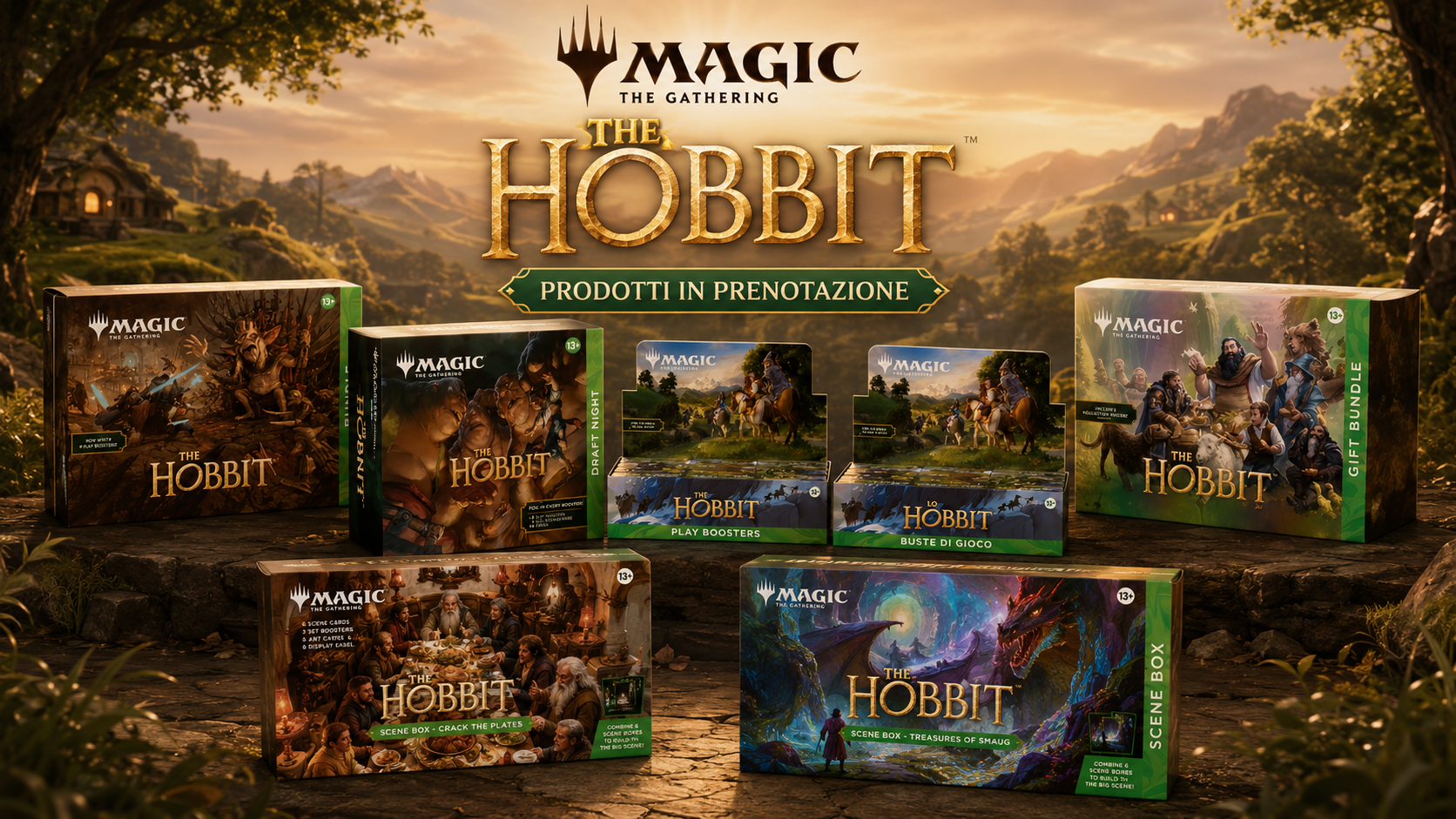 Il gioco di carte Magic: The Hobbit: La Battaglia delle Cinque Armate, ambientato in uno scenario a tema forestale.