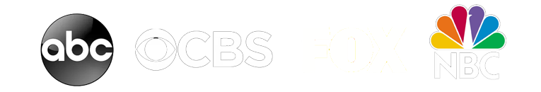 Abc and nbc logos on a white background