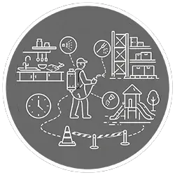 icon representing pest control treatment for each environment