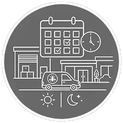 icon representing scheduling options