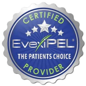 Certified EvexiPEL Pellet Therapy Provider Badge