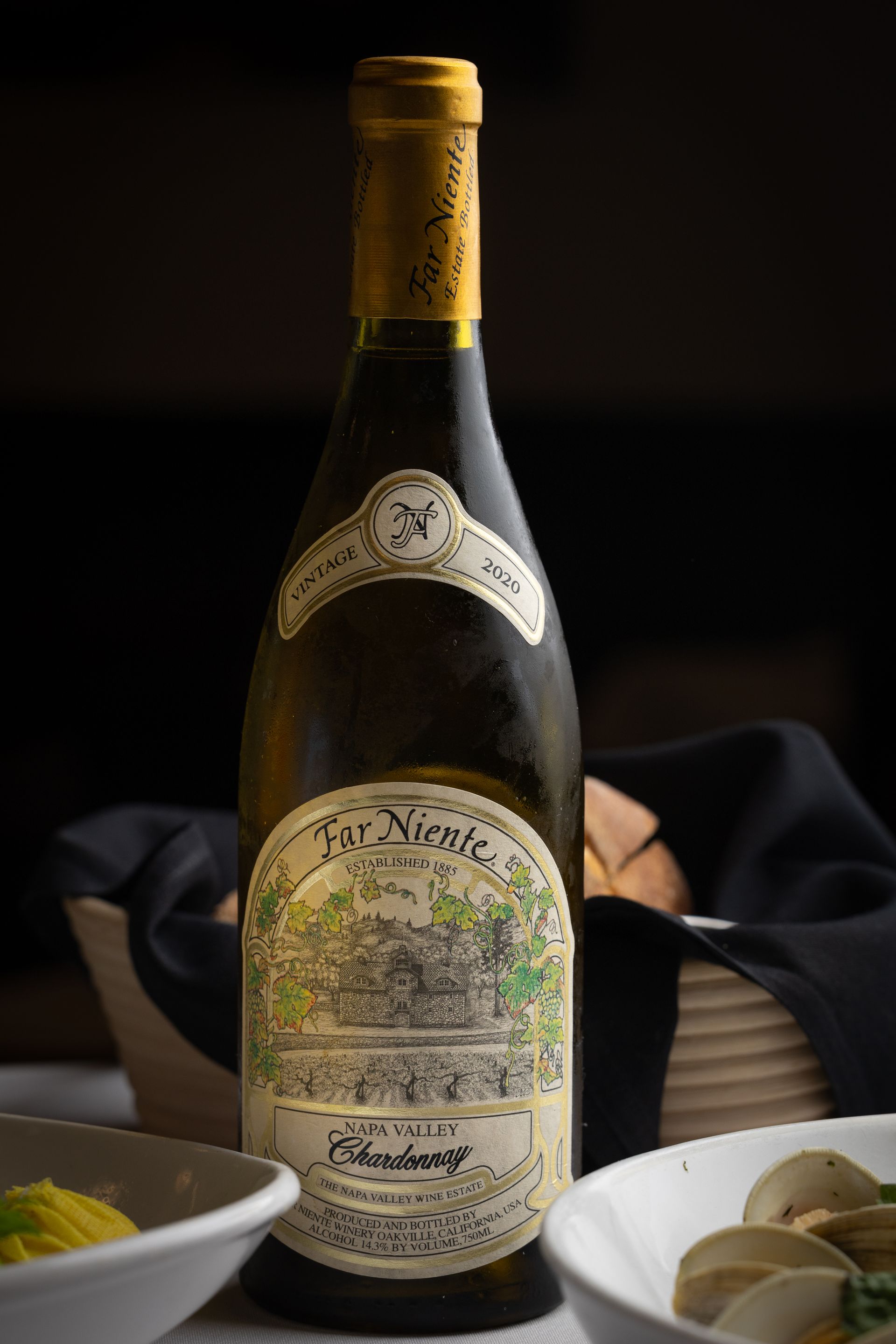 A bottle of austin hill wine is sitting on a table