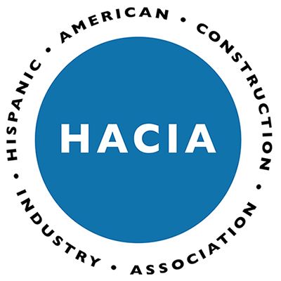 The logo for the hispanic american construction industry association