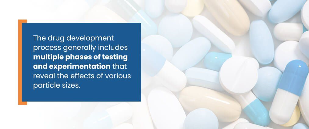pills and particle size distribution