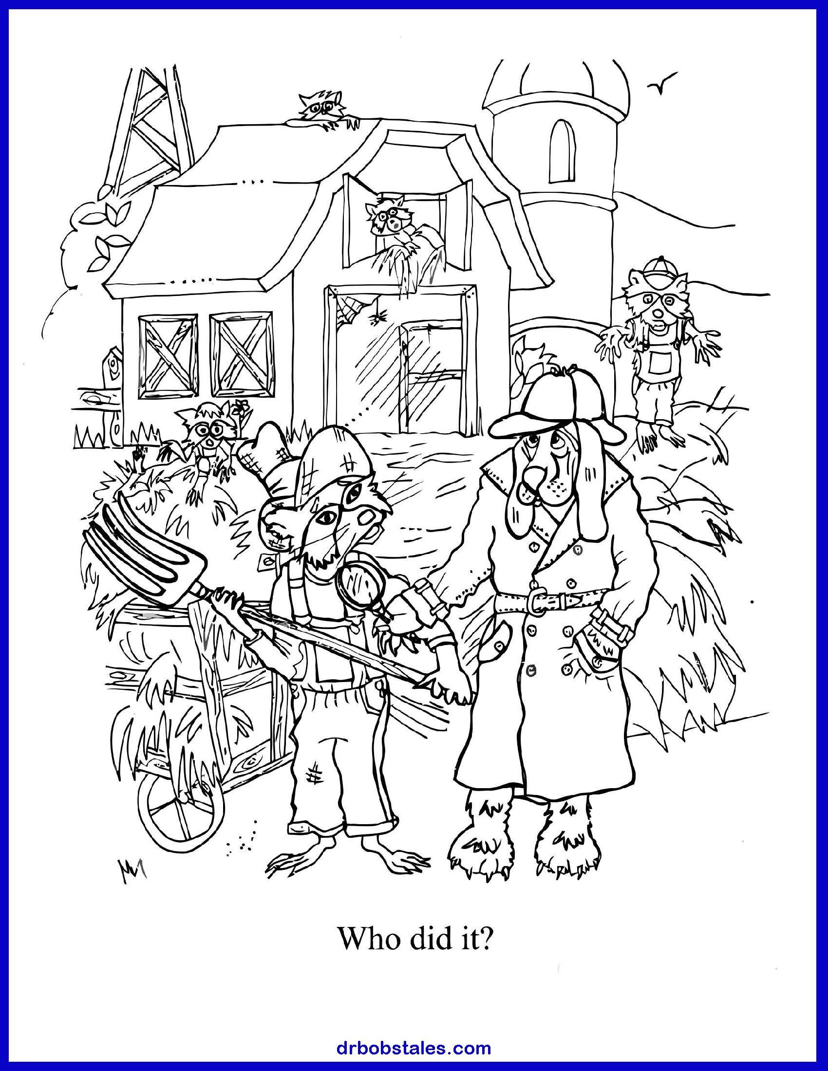 Two people in front of a building. One holds a broom, the other a hose. Text reads 