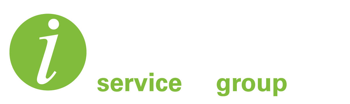 Green “i” service group logo with a white italic i in a green circle and green text.