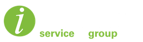 Green “i” service group logo with a white italic i in a green circle and green text.