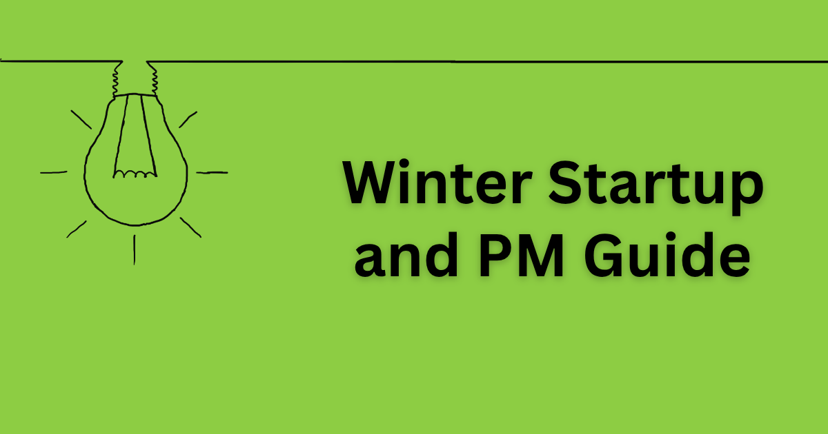 Green poster with lightbulb icon and bold text reading “Summer HVAC Startup Checklist”