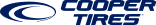 Logo for Cooper Tires featuring a stylized blue letter C icon next to the blue brand name in a bold, italicized font.