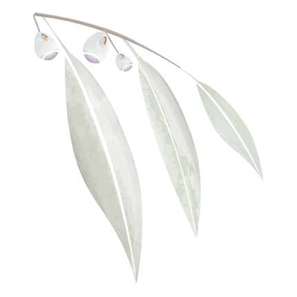 A watercolor painting of a lily of the valley branch with leaves and flowers.