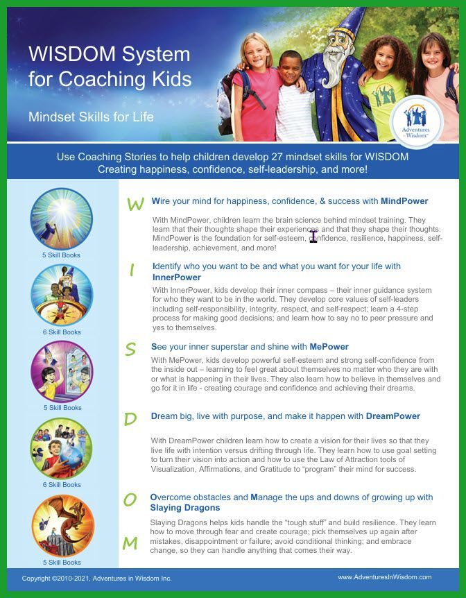 Poster: WISDOM System for Coaching Kids, a coaching system promoting happiness and life skills for children.