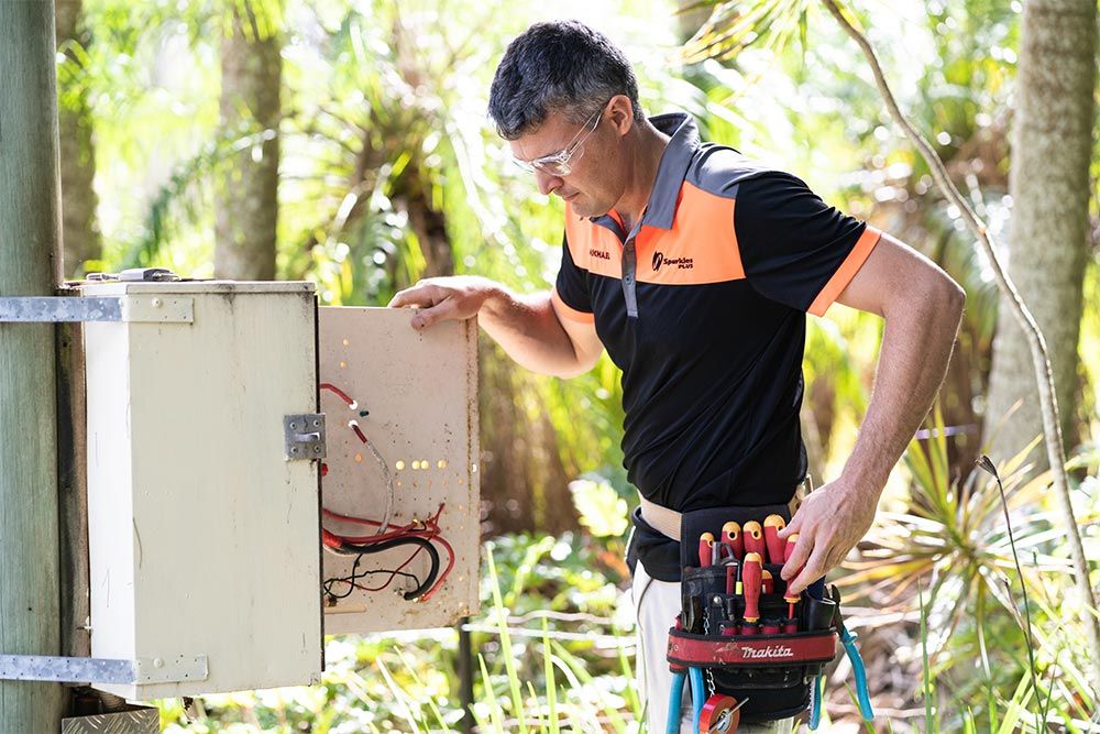 Mooloolaba Electrician Working On Meter Box