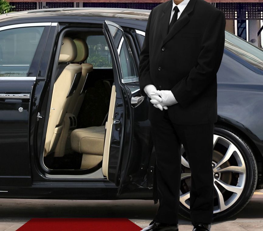 Black Car and Driver
