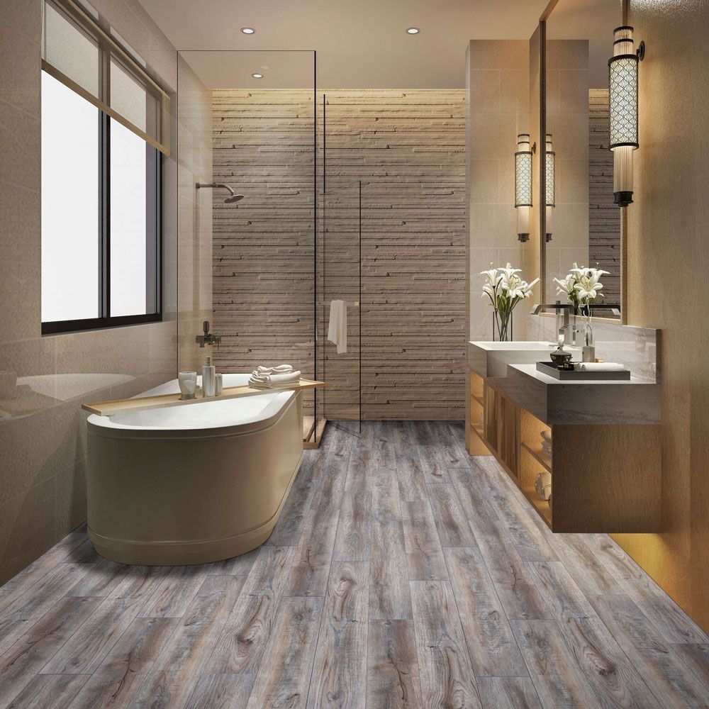 Bathroom with Colonial Pecan Flooring — Colorado Springs, CO — Carpet Warehouse