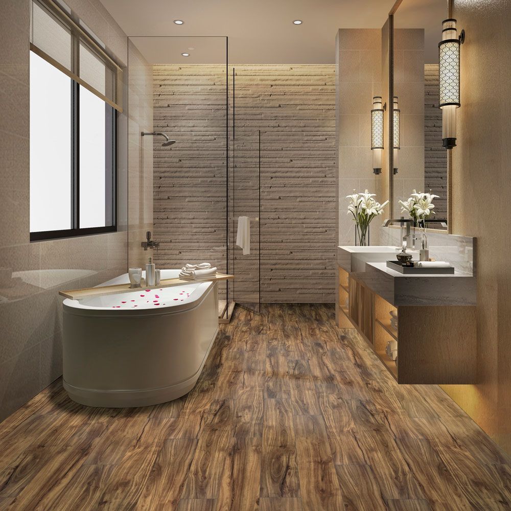 Bathroom with Extreme Cork Plus Acacia Flooring — Colorado Springs, CO — Carpet Warehouse