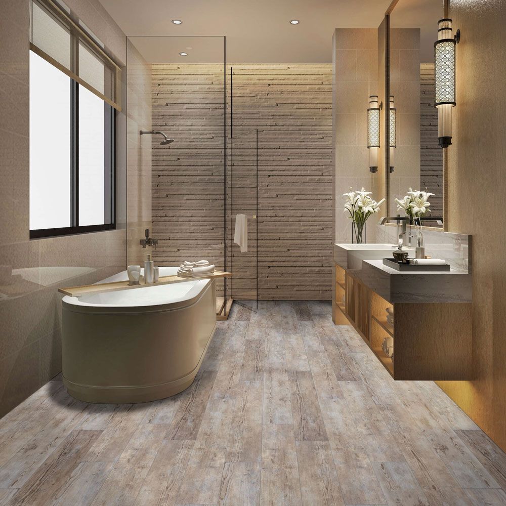 Bathroom with Ashville Vinyl Flooring — Colorado Springs, CO — Carpet Warehouse