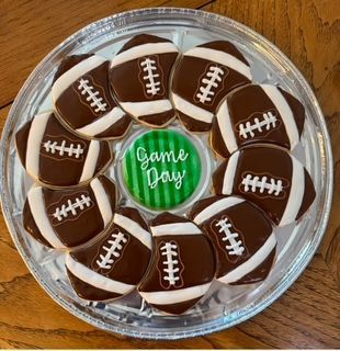 Game Day Football Cookie Platter
