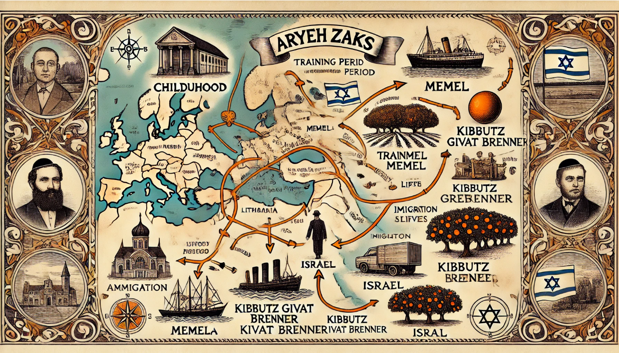 Arieh’s journey map · AI interpretation from the project